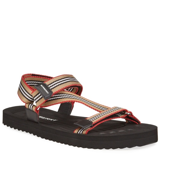 Burberry Other - Burberry Beige Patterson Icon Stripe Sandals